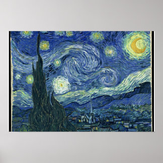 "Starry Night" by Vincent Van Gogh Poster