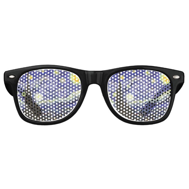 Starry Night by Vincent van Gogh Retro Sunglasses (Front)