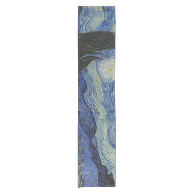 Starry Night by Vincent Van Gogh Short Table Runner (Front)