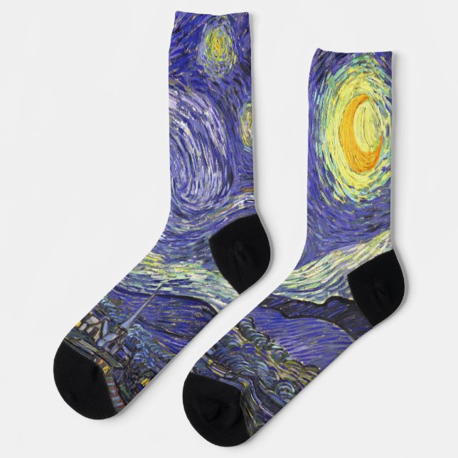 Starry Night by Vincent van Gogh Socks (Left)