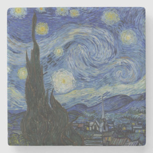 Starry Night by Vincent Van Gogh Stone Coaster