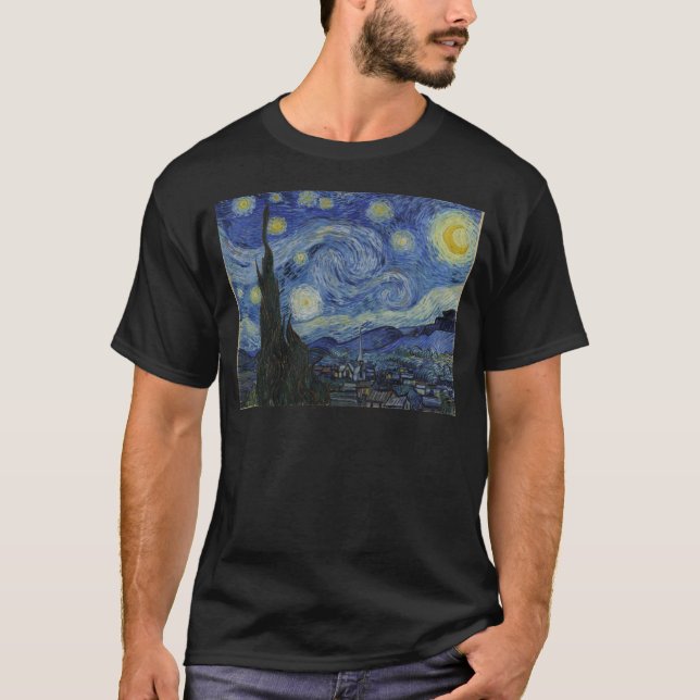 Starry Night by Vincent Van Gogh T-Shirt (Front)