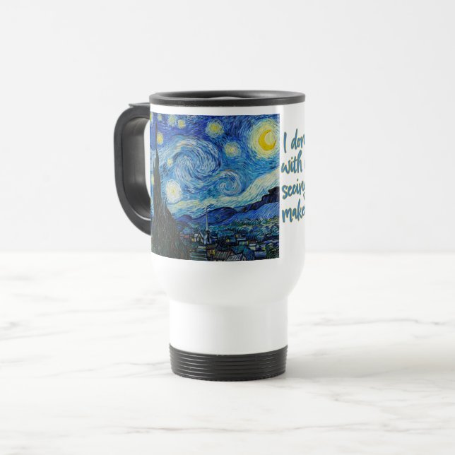 Starry Night, by Vincent van Gogh Travel Mug (Front Left)