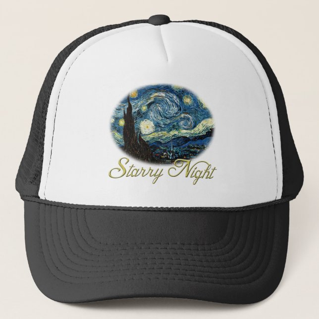 Starry Night by Vincent van Gogh. Trucker Hat (Front)