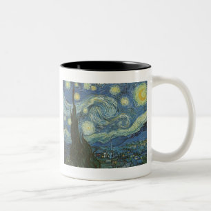 Starry Night by Vincent Van Gogh Two-Tone Coffee Mug