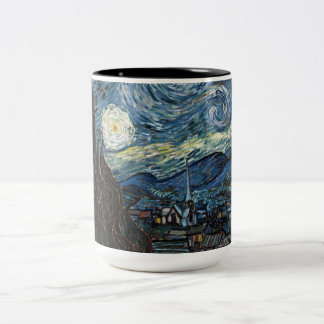 Starry Night by Vincent Van Gogh Two-Tone Coffee Mug