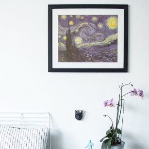 Starry Night by Vincent van Gogh, Vintage Fine Art Poster