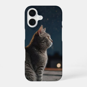 Starry Night Cat iPhone 16 Case