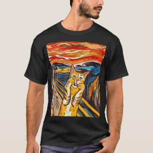 Starry Night Cat Van Gogh Cat Cat Lover Cat Mum Da T-Shirt