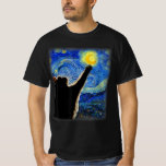 Starry Night Cat, Van Gogh Cat Lover Cat Dad Mum T T-Shirt<br><div class="desc">Starry Night Cat Van Gogh Style Shirt Funny graphic design for Women, Men, Kids, Mum, Dad, Mother, Father, Sister, Aunt, Wife, Husband, Uncle, Mummy, Mama, Daddy, Papa, Cat Lovers, Cat Mum, Cat Dad, Cat Owners. Cute Gift Design on Halloween, Father's Day, Mother's Day, 4th Of July, Birthday, Pet's Day, Christmas,...</div>