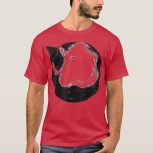 Starry Night Cat Womens cute Kitten Cat T-Shirt