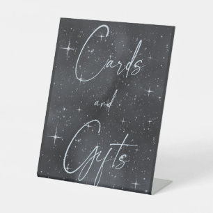 Starry Night Celestial Cards & Gifts Pedestal Sign