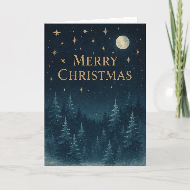 Starry Night Christmas Card (Front)