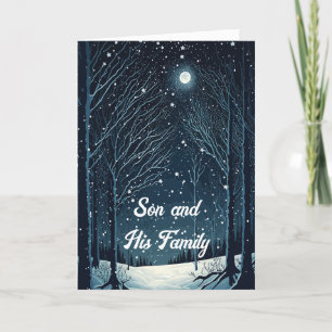 STARRY NIGHT CHRISTMAS CARD FOR SON & FAMILY