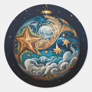 Starry Night Classic Round Sticker