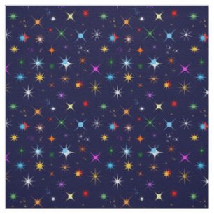 Starry Night Colourful Pattern Fabric