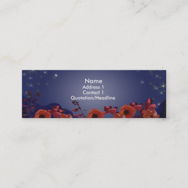 Starry Night Contact Card (Front)