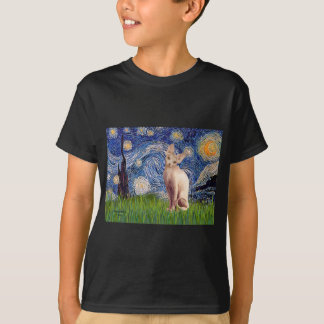 Starry Night - Cream Sphynx Cat T-Shirt