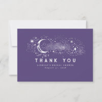 Starry Night Crescent Moon Small Thank You