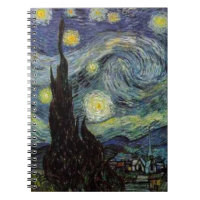 Starry Night Detail by van Gogh Note Book