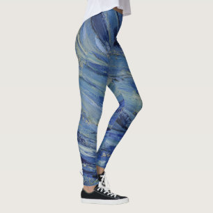 "Starry Night" detail closeup by Van Gogh Leggings