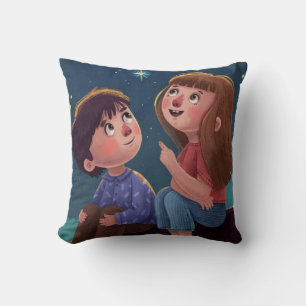 Starry Night Dreams – Whimsical Kids Pillow