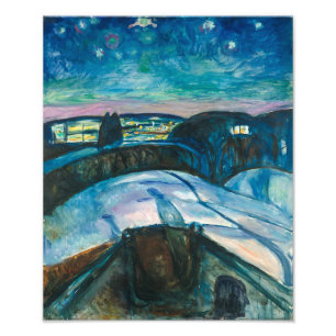Starry Night Edvard Munch Photo Print