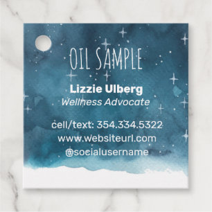 Starry Night Essential Oil Sample Favour Tags