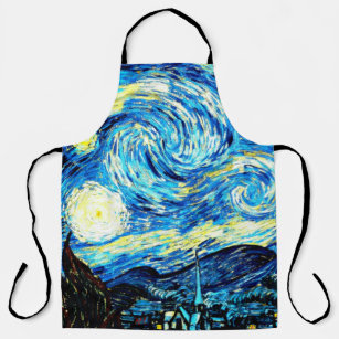 Starry Night, famous artwork by Van Gogh Apron