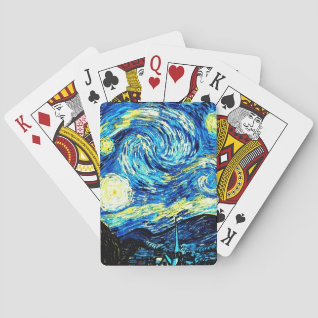 Starry Night, famous Van Gogh painting, Playing Cards (Back)