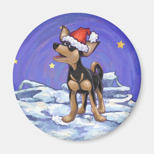 Starry Night Festive Chihuahua Magnet (Front)