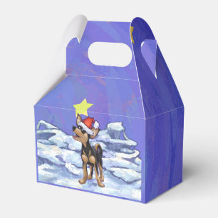 Starry Night Festive Chihuhua in Santa Hat Favour Box