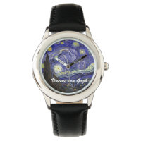 Starry night fine art kids watch.