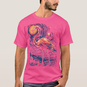 Starry Night Flamingo Gifts Retro Vintage Funny Be T-Shirt