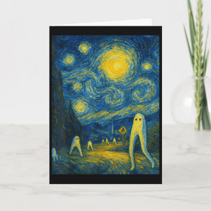 Starry Night Fresno Nightcrawler Van Gogh Hallowee Card