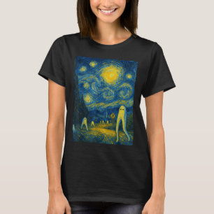 Starry Night Fresno Nightcrawler Van Gogh Hallowee T-Shirt