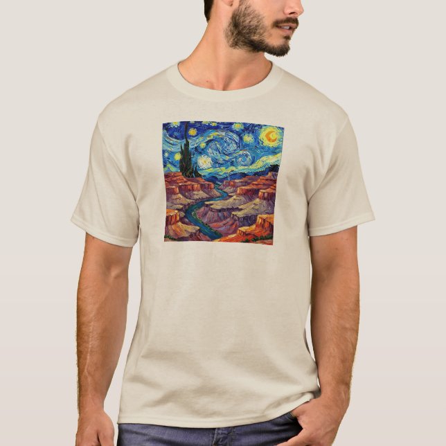 Starry Night Grand Canyon Arizona T-Shirt (Front)
