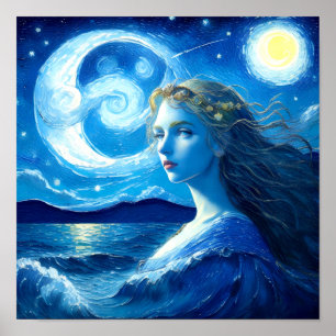 Starry Night 🌌 - Greek Goddess Fantasy Poster #10