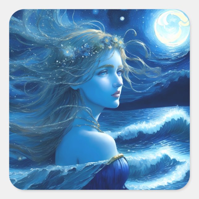Starry Night 🌌 - Greek Goddess Fantasy Sticker #4 (Front)