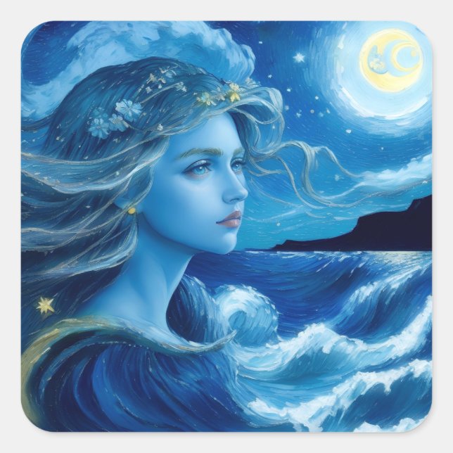 Starry Night 🌌 - Greek Goddess Fantasy Sticker #8 (Front)