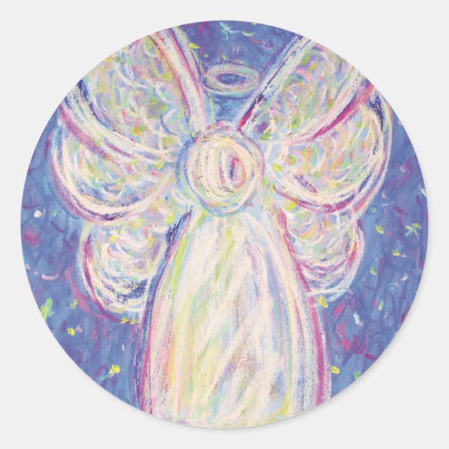 Starry Night Guardian Angel Art Custom Stickers (Front)