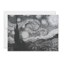 Starry Night I Vincent Van Gogh Flat Card