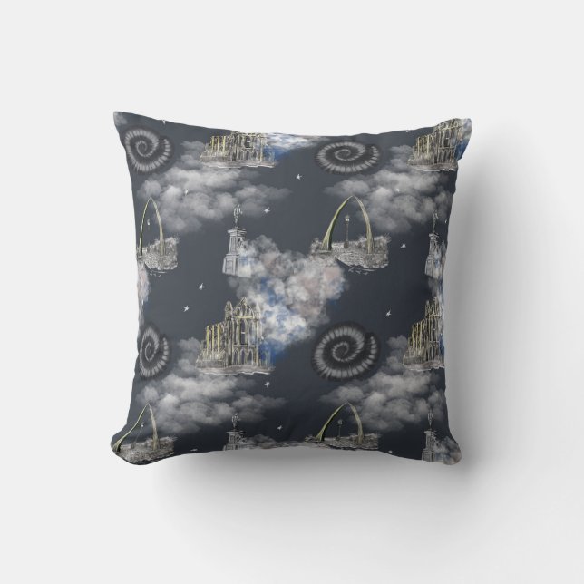 Starry Night in Whitby Cushion (Front)