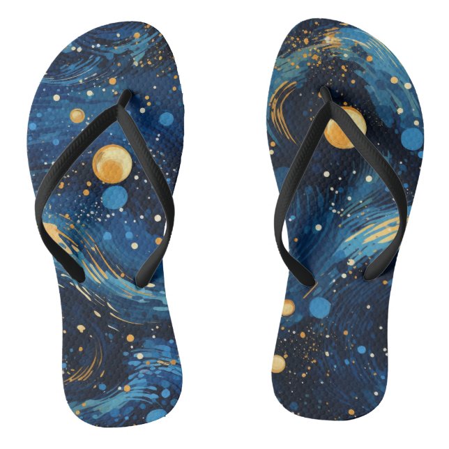 Starry Night inspired Flip Flops (Footbed)