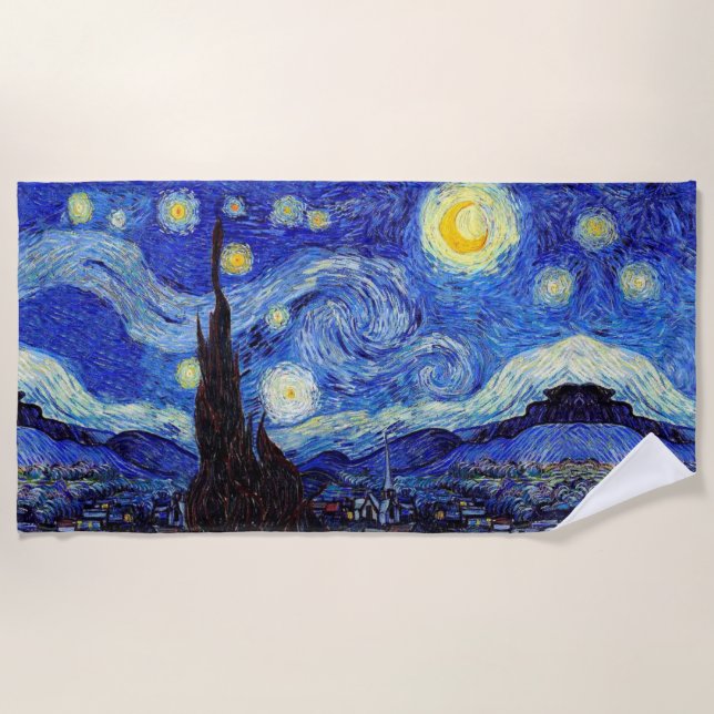 Starry Night Inspired Van Gogh Towels (Front)