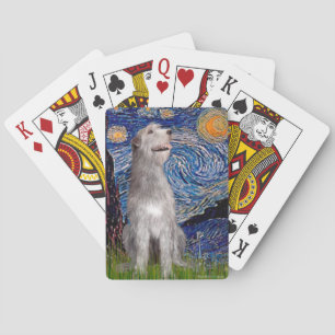 Starry Night - Irish Wolfhound Playing Cards