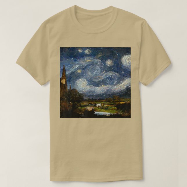 Starry Night John Constable  T-Shirt (Design Front)