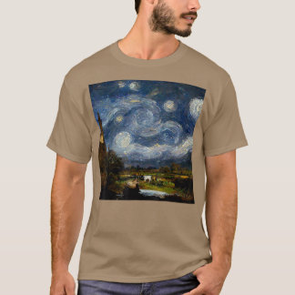 Starry Night John Constable  T-Shirt