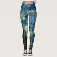Starry Night Leggins - Vincent Van Gogh Art