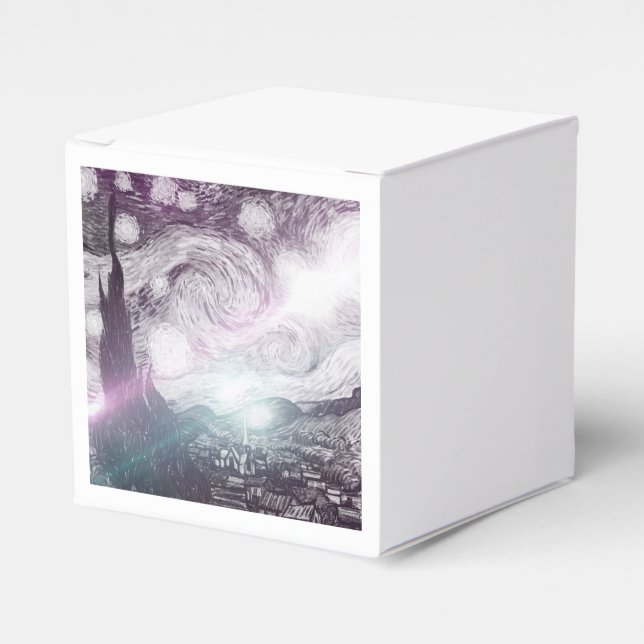 Starry Night Lights Favour Box (Front Side)